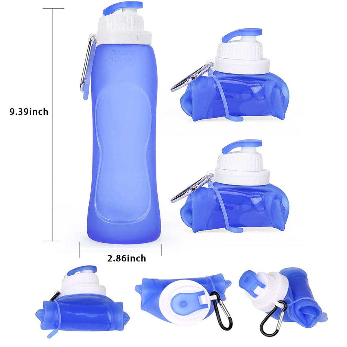 Collapsible Silica Gel Outdoor Sports Travel Water Bottle