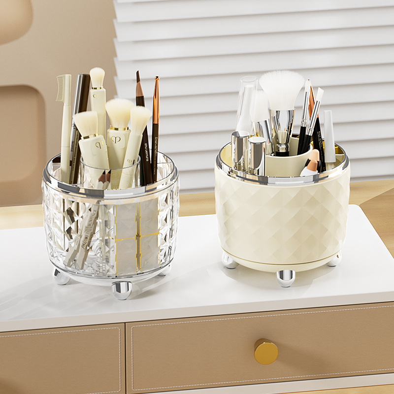 Desktop Rotating Plastic Cosmetic Transparent Storage Box
