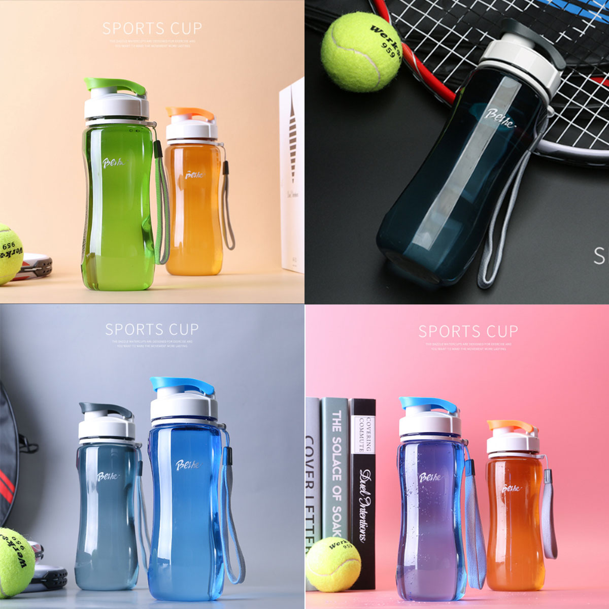 Portable Sports Leak-Proof Bicycle Plastic Water Bottle