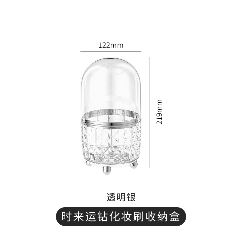Desktop Rotating Plastic Cosmetic Transparent Storage Box Desktop Rotating Plastic Cosmetic Transparent Storage Box