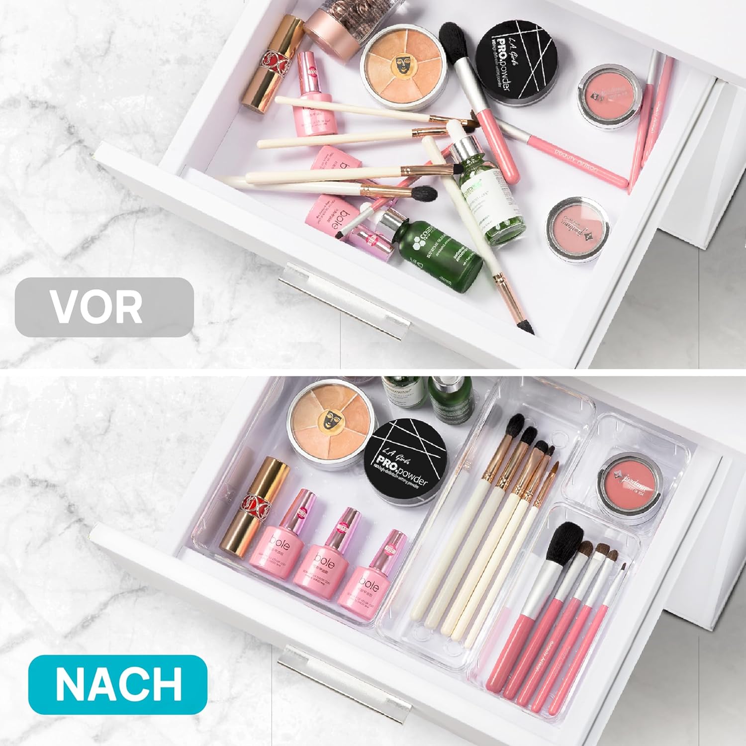 25-piece drawer organizer set