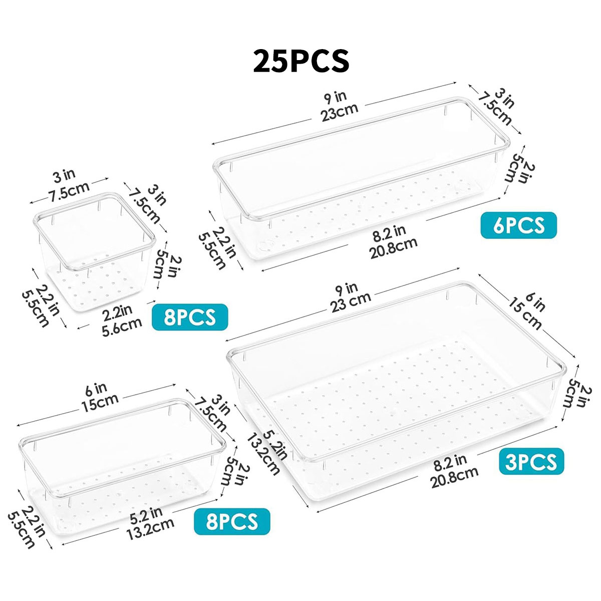 Cosmetic Drawer Storage Box 25-Piece kitchenware Dressing Table